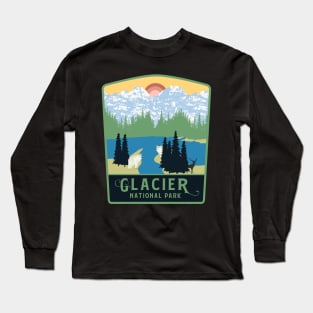 Glacier national park badge Long Sleeve T-Shirt